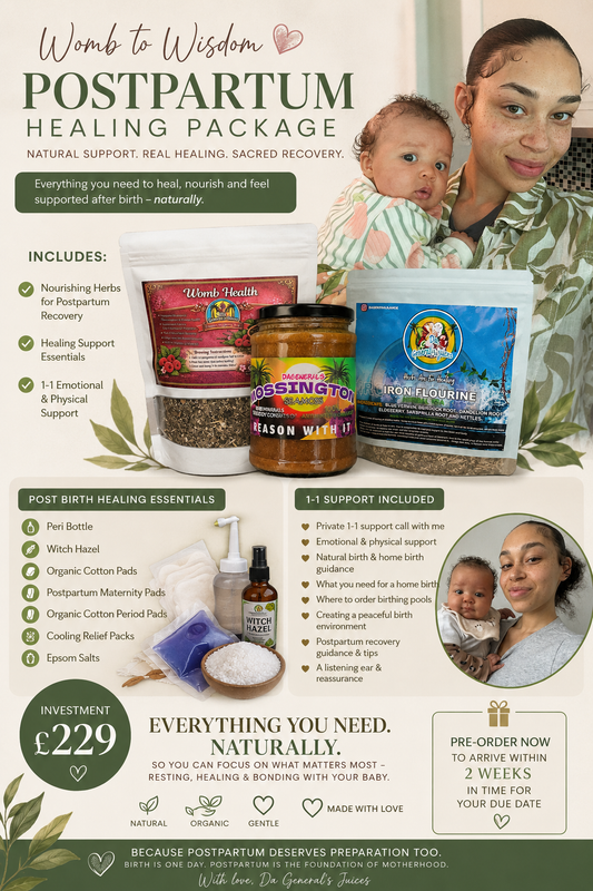 Postpartum Healing Package delivered to you by Wombto.wisdom